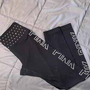 PINK Ultimate sz M rhinestone leggings